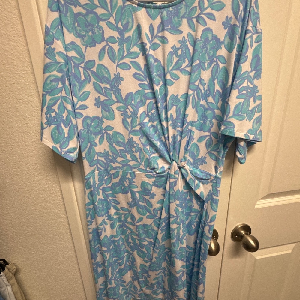 Lilly Pulitzer Shaw Dress Jacaranda Blue Simply the Zest MEDIUM